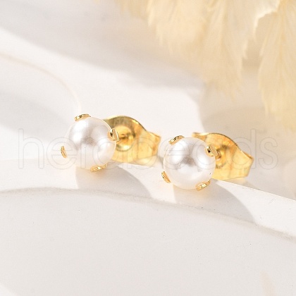 304 Stainless Steel Stud Earrings EJEW-I229-01G-A-1