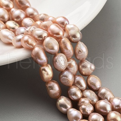 Natural Cultured Freshwater Pearl Beads Strands PEAR-P062-24C-1
