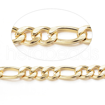 PVD Vacuum Plating 304 Stainless Steel Figaro Chains CHS-P003-12G-1