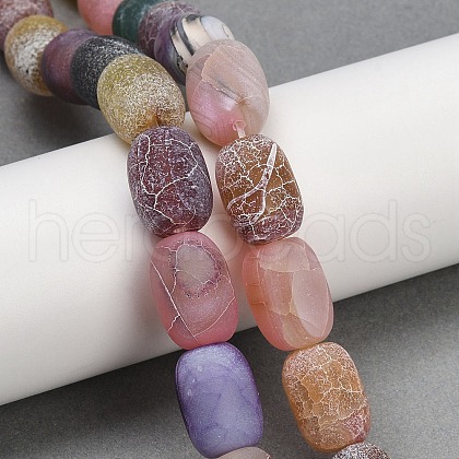 Natural Weathered Agate Beads Strands G-NH0047-B07-02-1