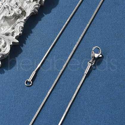 Non-Tarnish 304 Stainless Steel Square Snake Chains Necklaces NJEW-P170-01P-05-1