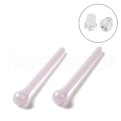 Hypoallergenic Bioceramics Zirconia Ceramic Ball Stud Earrings EJEW-F340-02D-1