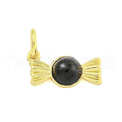 Rack Plating Brass Enamel Pendants KK-U021-04D-G-1