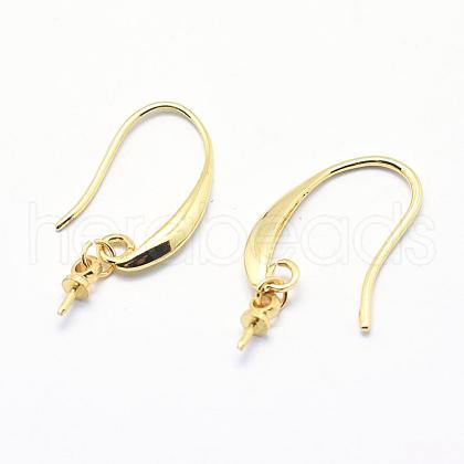 Brass Earring Hooks KK-L151-02G-NR-1