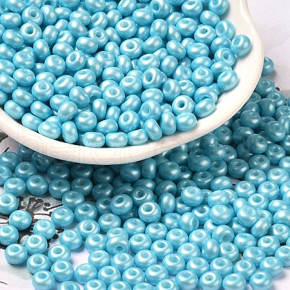 Baking Paint Luster Glass Seed Beads X1-SEED-B001-04A-03-1