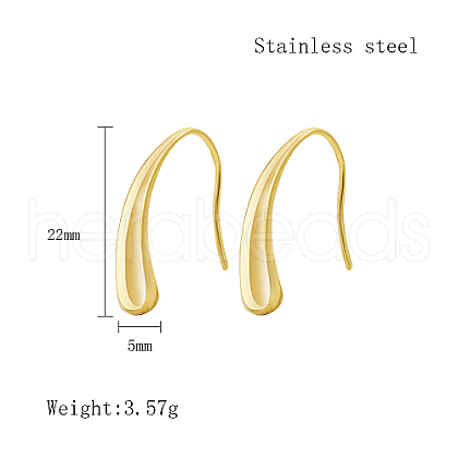 304 Stainless Steel Dangle Earrings CA7768-2-1