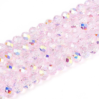 Transparent Glass Beads Strands EGLA-N016-3mm-04-1