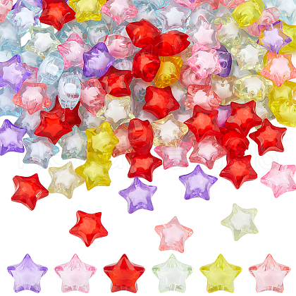 SOFPLATE 120Pcs Transparent Acrylic Beads TACR-SP0001-11A-1