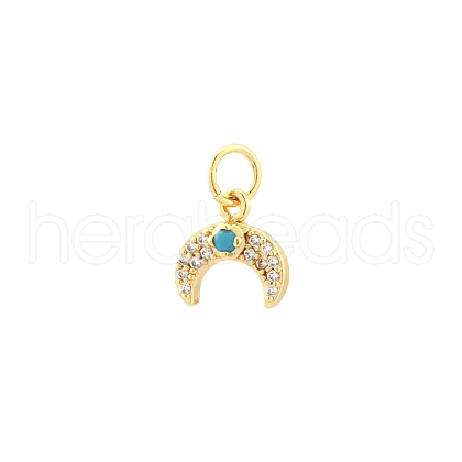 Brass Micro Pave Cubic Zirconia Pendants PW-WGCFB07-05-1