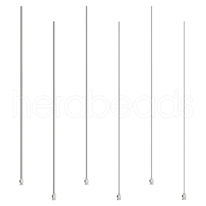 6Pcs 6 Style Stainless Steel Long Glue Dispensing Needles STAS-FG0001-06-1
