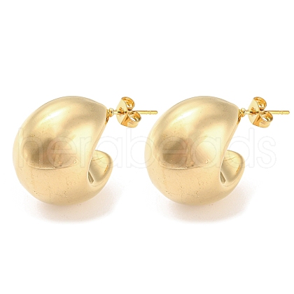 304 Stainless Steel Plain Dome Stud Earrings EJEW-H102-01G-1