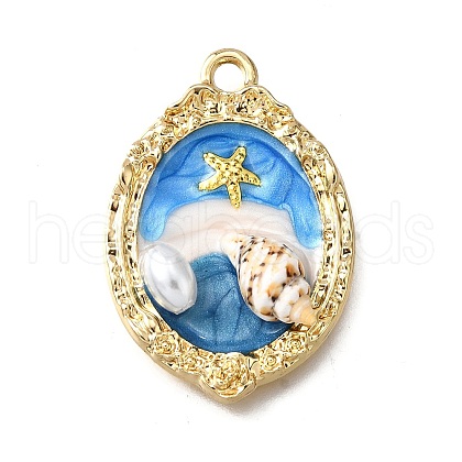 Alloy Enamel Pendants ENAM-K076-18G-1