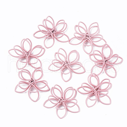 Spray Painted Eco-Friendly Iron Wire Wrapped Pendants IFIN-T009-03A-1