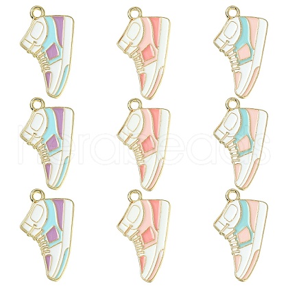 30Pcs 3 Colors Alloy Enamel Shoes Pendants PALLOY-CJ0002-05-1