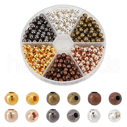   420Pcs 6 Colors Iron Spacer Beads IFIN-PH0002-23-1