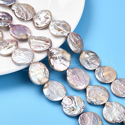 Natural Baroque Keshi Pearl Beads Strands PEAR-S018-20-1