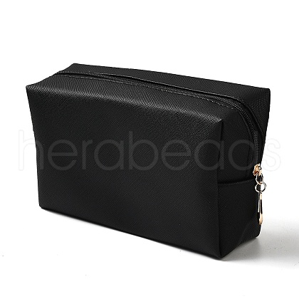 Rectangle PU Leather Cosmetic Storage Zipper Bag AJEW-K039-01C-1