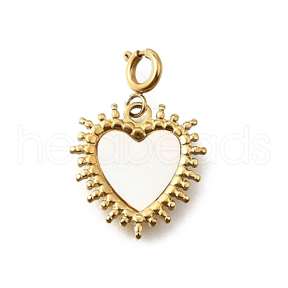 Heart 304 Stainless Steel Pendant Decorations STAS-H202-02G-1
