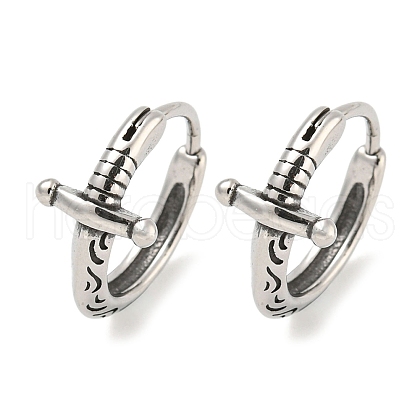 316 Surgical Stainless Steel Hoop Earrings EJEW-D096-14H-AS-1