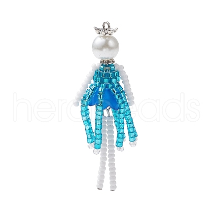 Glass Seed Beads Big Pendants PALLOY-MZ00687-01-1