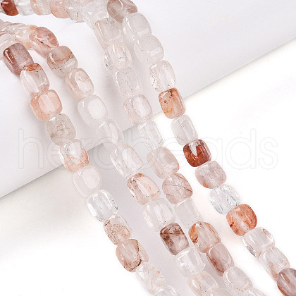 Natural Hematoid Quartz/Ferruginous Quartz Beads Strands G-T141-31-1