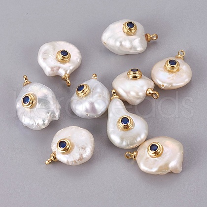 Natural Cultured Freshwater Pearl Pendants PEAR-F008-31G-05-1