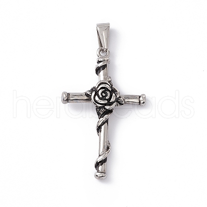 304 Stainless Steel Pendants STAS-G285-08AS-1