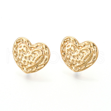 Brass Stud Earring Findings KK-N263-14G-1