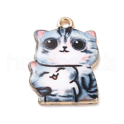 Alloy Enamel Pendants ENAM-M060-01KCG-01-1