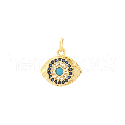 Brass Micro Pave Cubic Zirconia Pendants PW-WGCFB07-04-1