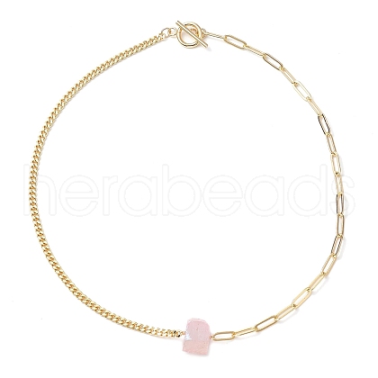Electroplated Natural Quartz Hexagon Prism Pendant Necklaces NJEW-JN04996-04-1