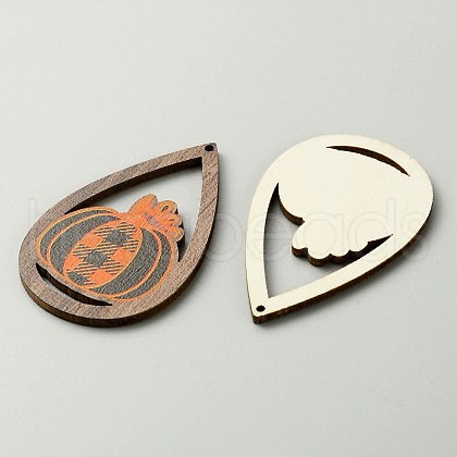 Halloween Theme Printed Wood Big Pendants X1-WOOD-TAC0015-09D-1