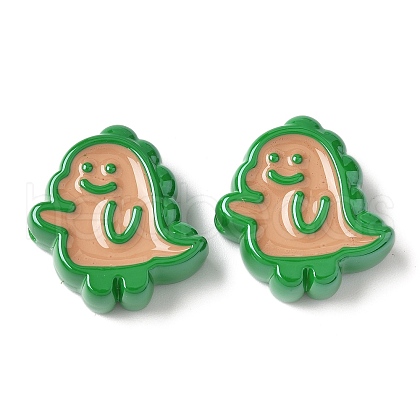 10Pcs Acrylic Enamel Beads OACR-H048-01C-02-1