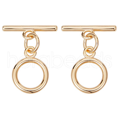 CREATCABIN 12 Sets Brass Toggle Clasps KK-CN0002-42-1