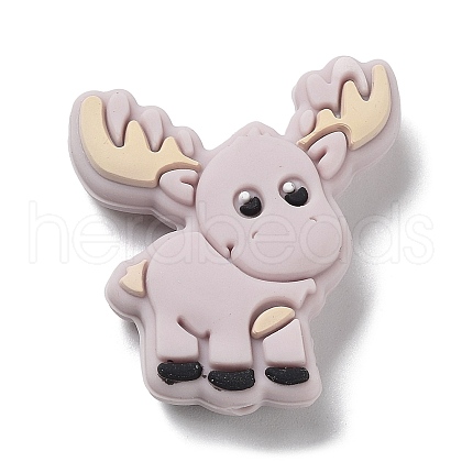 Elk Food Grade Eco-Friendly Silicone Focal Beads SIL-D004-01B-02-1