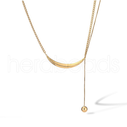 Stainless Steel Curved Bar Pendant Necklaces PW-WG4C5A2-01-1
