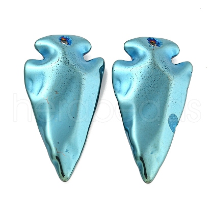 Electroplated Synthetic Non-Magnetic Hematite Pendants G-C136-03E-1