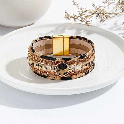 Leather Multi-strand Bracelets PW-WG44847-02-1