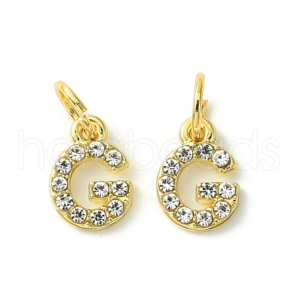 Rack Plating Alloy Rhinestone Pendants PALLOY-S187-01G-1