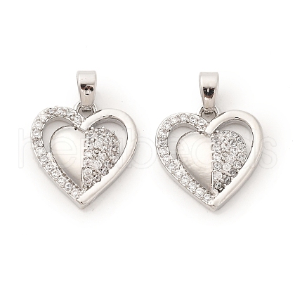 Brass Micro Pave Cubic Zirconia Pendants KK-G533-24P-1