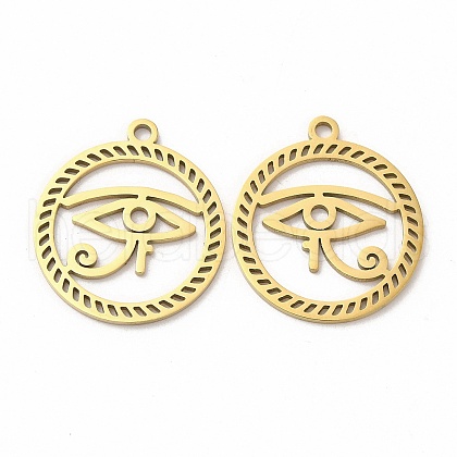 Ion Plating(IP) 304 Stainless Steel Pendants STAS-L020-010G-1