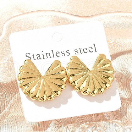 304 Stainless Steel Stud Earrings for Women EJEW-A125-65G-1