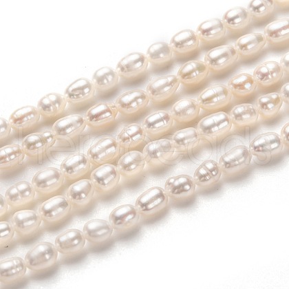 Natural Cultured Freshwater Pearl Beads Strands PEAR-J005-58-1
