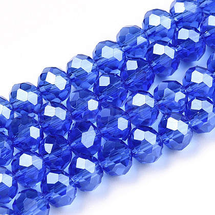 Electroplate Glass Beads Strands EGLA-A034-T4mm-A32-1