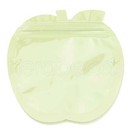 Apple Shaped Plastic Packaging Yin-yang Zip Lock Bags OPP-D003-01B-1