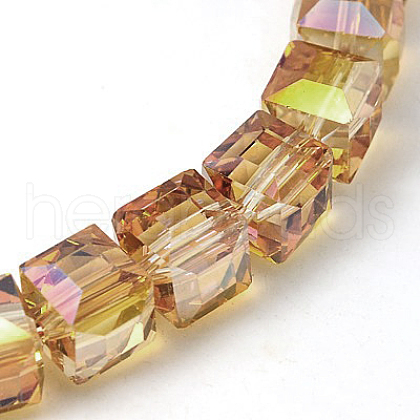 Electorplated Glass Beads EGLA-E006-3T-1