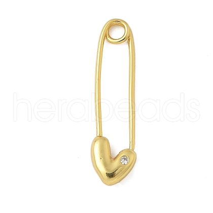Brass Micro Pave Cubic Zirconia Pendants KK-I276-59G-1