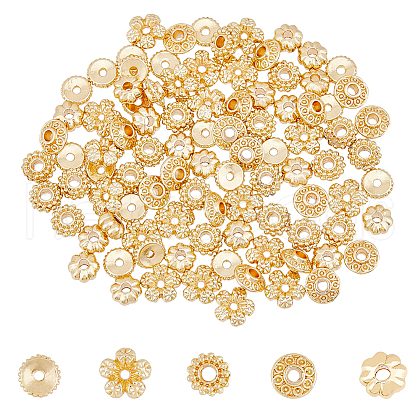SUPERFINDINGS 100Pcs 5 Style Rack Plating Alloy Beads FIND-FH0005-49-1