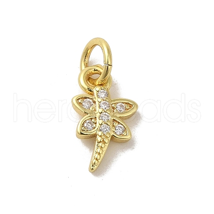 Real 18K Gold Plated Brass Pave Cubic Zirconia Pendants KK-M283-04B-01-1