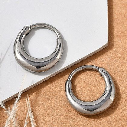 316 Surgical Stainless Steel Hoop Earrings EJEW-G416-42C-P-1